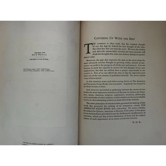 1928 American Scrap Book & European Scrap Book 2 Volume Set Wm H Wise Hardcovers - Picture 6 of 7